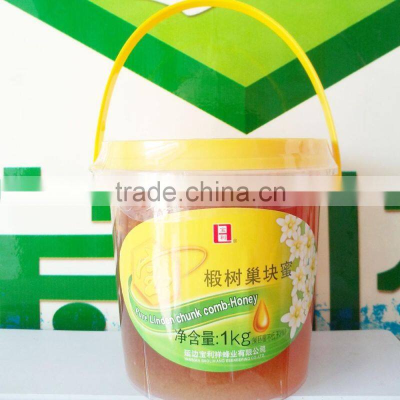 High transparent 2L plastic food can be printed logo