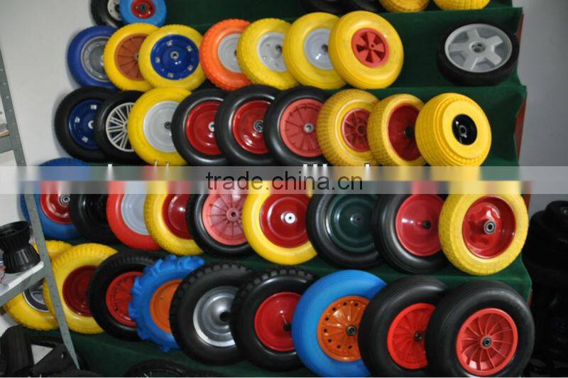 Flat free PU foam wheel and tire 4.00-8