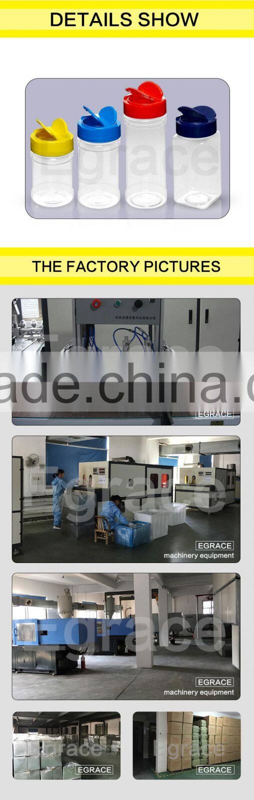 Factory price 90z Butterfly flip top cap clear plastic can