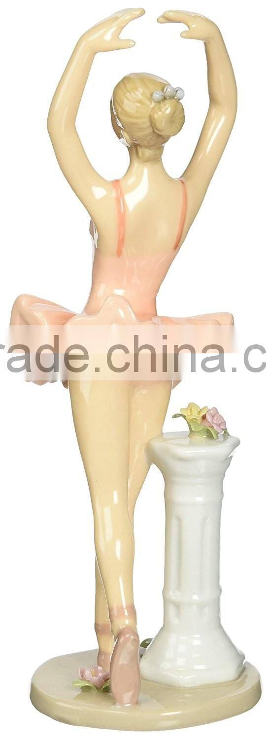 Custom Porcelain Ballerina Dancing Figurine For Gift