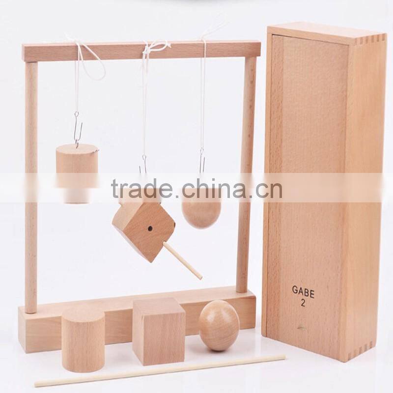 Kids wooden educational toy Froebel set with 15 types teaching AIDS