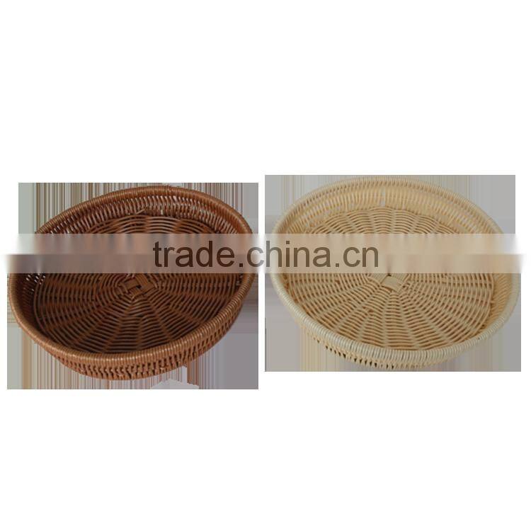 Round shape knitted basket for supermarket display from manufacture