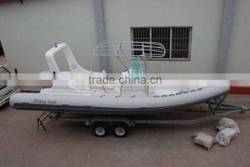 Hot sale fiberglass hull yacht boat RIB830A