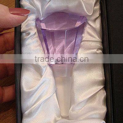 wholesale purple crystal wine bottle stopper