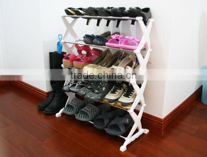 4 Tier stackable Shoe Rack Shelf Stand Tower Storage Organizers