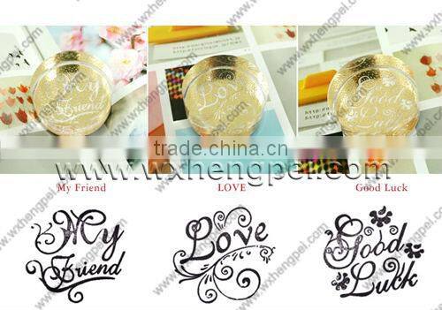 crystal round stamp