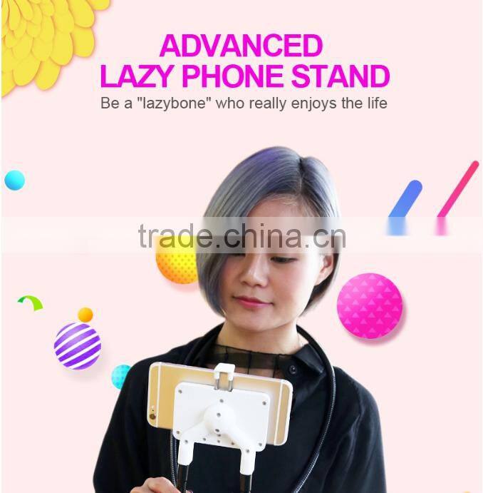 2017 New Creative Neck Wearable Phone Holder For Personal Leisure/Driving Use , Universal Adjustable Mobile Phone Stand Holder