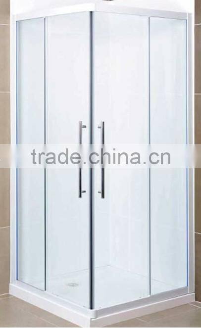 Free standing shower enclosure,double glass sliding door