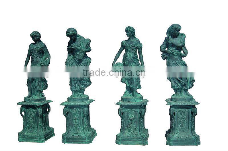 antique large cast iron garden statues