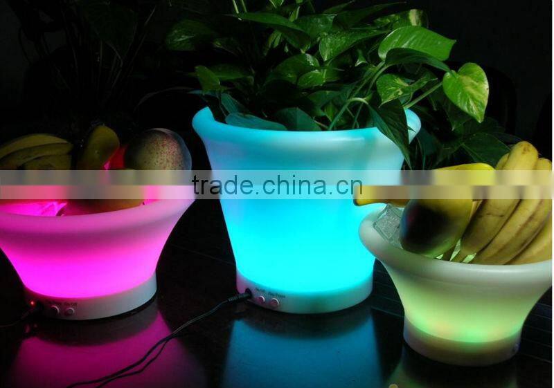 illuminated LED RGB Fruit Bucket, Lighting colorful fruit bucket, led fruit tray