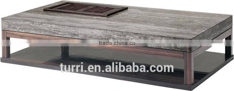 Unique Design Iran luxury marble wooden coffee table
