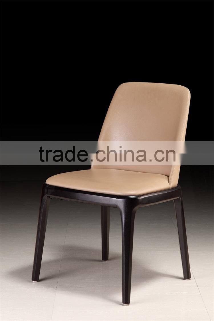 high quality dining wood chair with pu leather