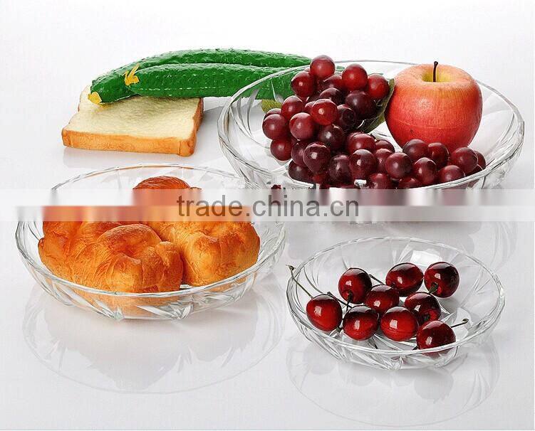 4.5" mini clear glass charge plate