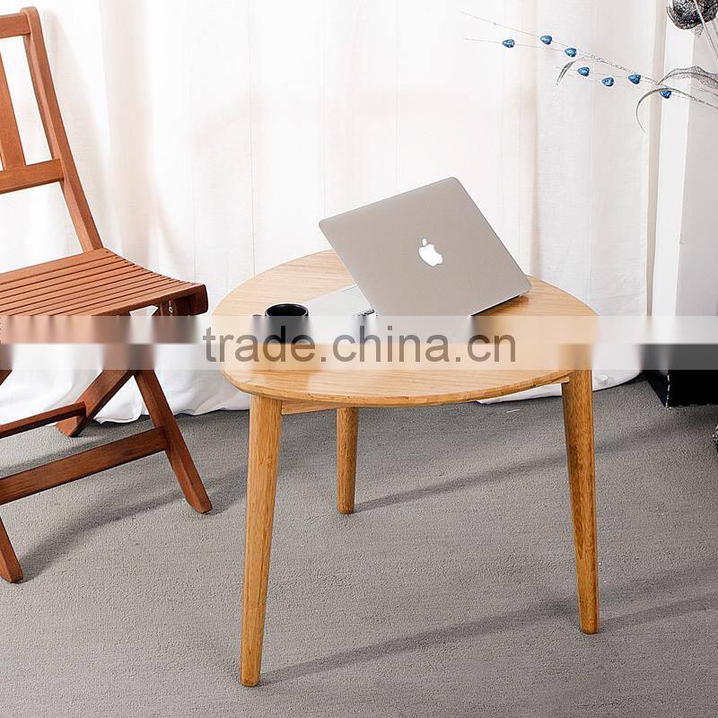Small triangle bamboo side table for tea or coffee