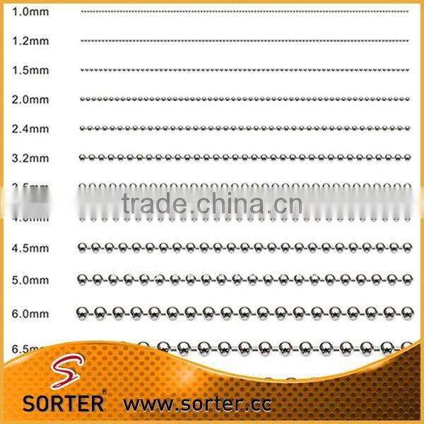 Colored Bead Chain Stainless Steel Ball Chain For Jewelry Making