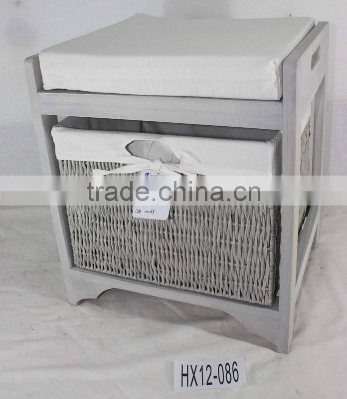 Comoda Banco Asiento para Vestibulo Pasillo Bano Dormitorio Blanco Nuevo