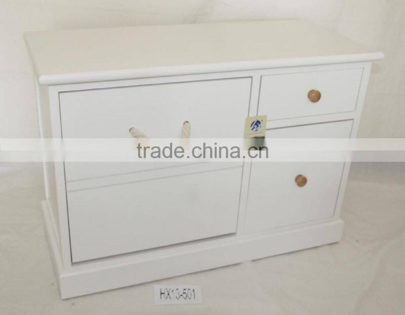White Paulownia Europe Style Fashion Wooden Shoes Cabinet for Living room