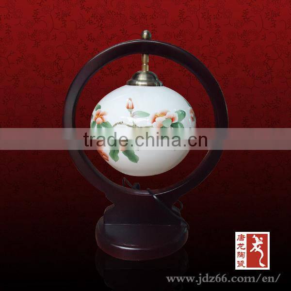 High gloss excellent quality bone china blue white chinese lamp for new year gift