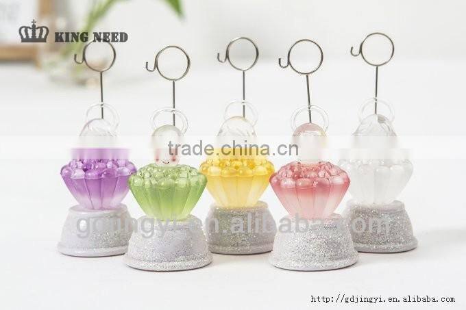 2016 Acrylic sweet girl shaped LED lighted card holder