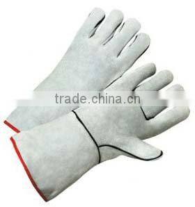 Grey cow split leather welding hand gloves ZM50-H