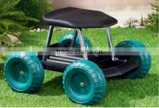 Garden work Seat cart with Plastic Storage Tray TC4501P