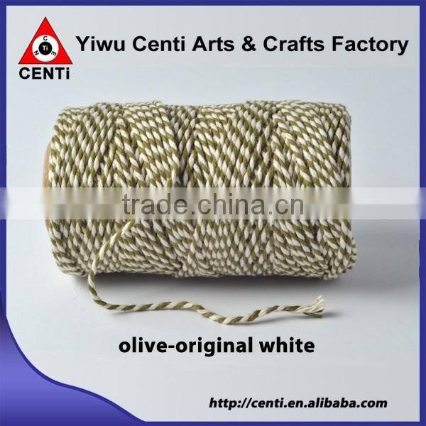 Top sale original white and moss coloured cotton bakers twine