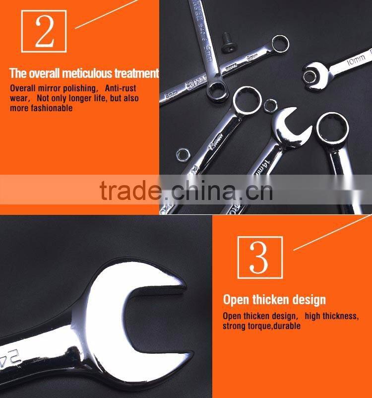 2016 hot sale Chrome Vanadium 14 pcs gear wrench