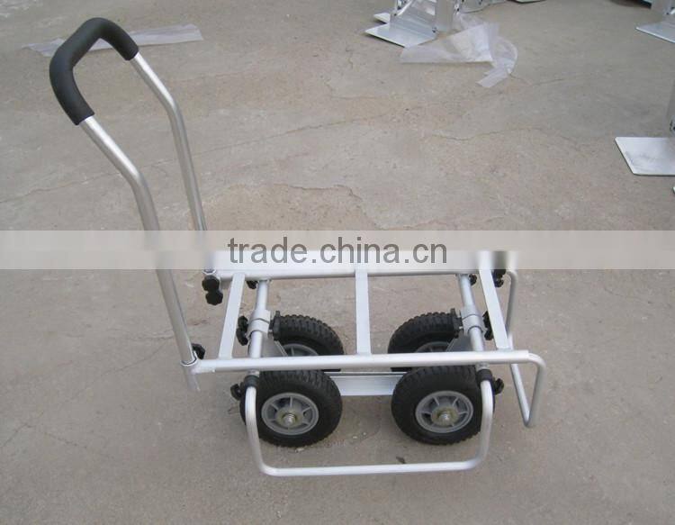 china aluminium four wheel folding platform hand truck