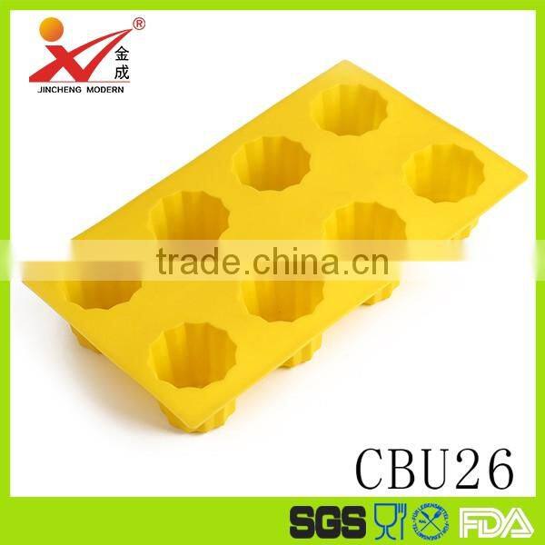 CBU26 FDA LGFG 8 connected silicone funny cake mold