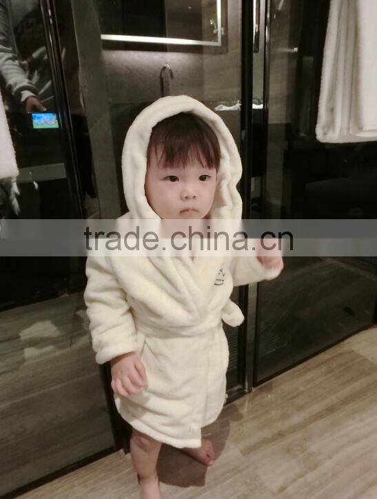 Wholesale Comfortable kids Bathrobe baby bathrobe with hood kids