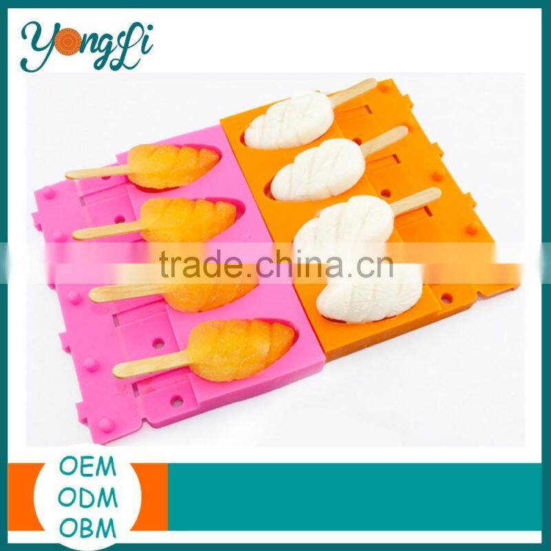Hot Selling Food Grade Ice Cream Maker Silicone Ice Lolly Mould
