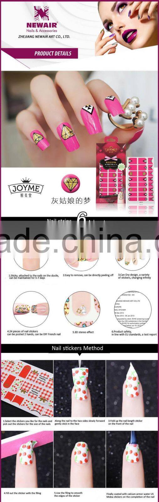 New Air New Design Fashionable Colorful Nail art/nail stickers & decals/nail salon