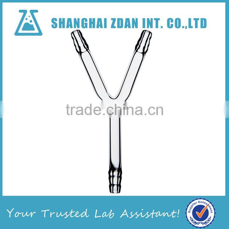 High Borosilicate 3.3 Scientific Glass Tube ,Y Shaped Connecting Tube