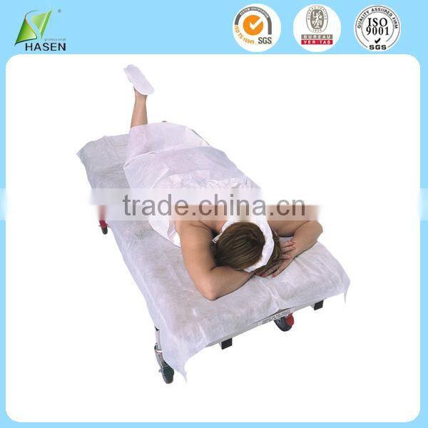 China supply nonwoven fabric hospital used bedsheets