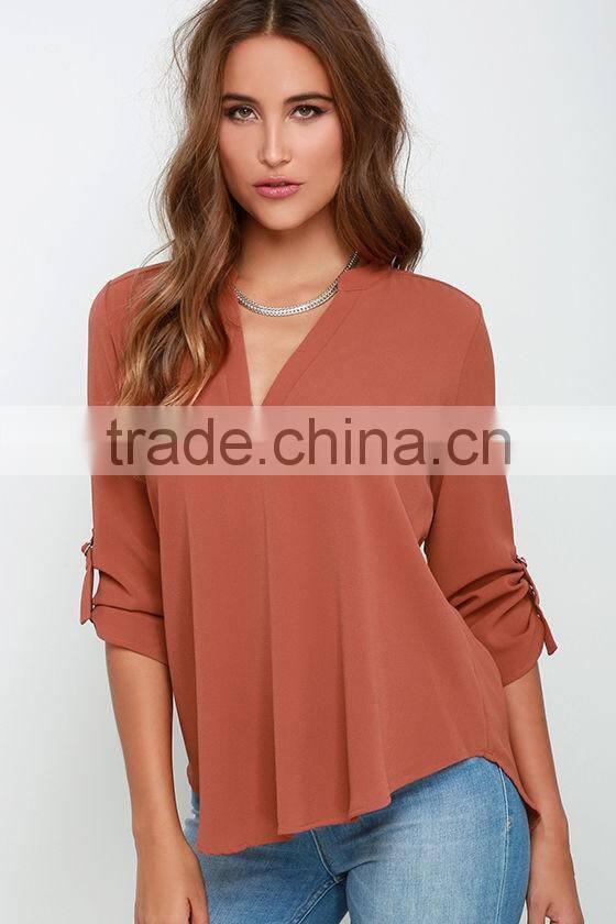 Elegant Womens Loose Scarf Collar V-NECK Chiffon Tops Long Sleeve OL Career T Shirts Casual Blouse