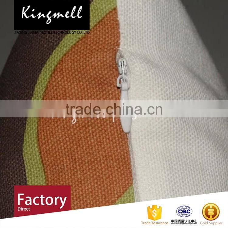 Custom classical chocolate color printed cotton cushion