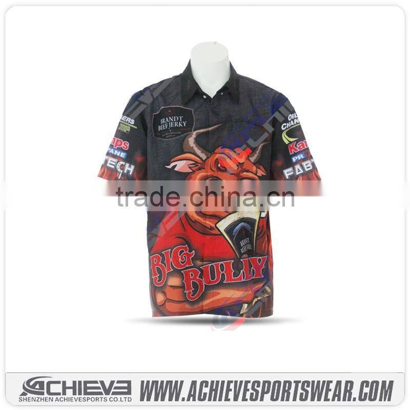Gym custom tracksuit sublimation multicolor moto/racing shirts vintage motor suits uniforms