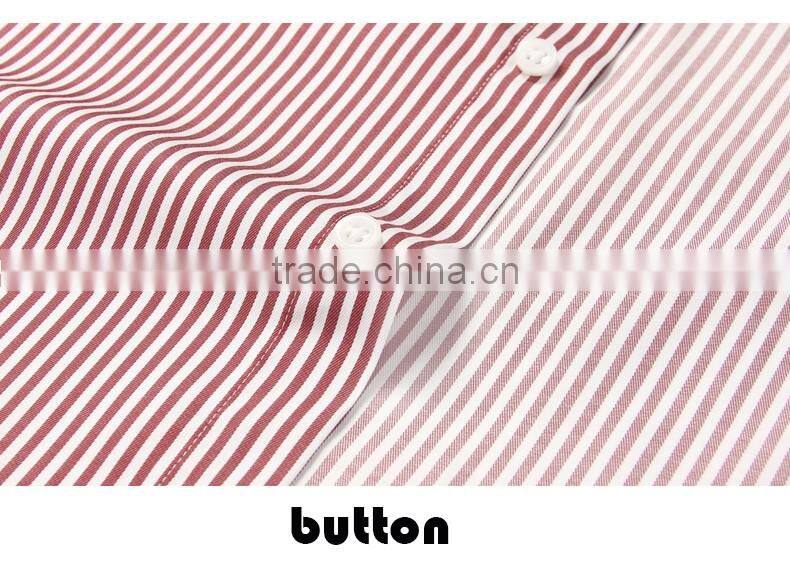 SZXX Tops Wholesale Red Stripe Mens Long Sleeve Casual Shirts