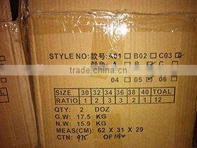 cheap new style stock lot man denim jean garment liquidation