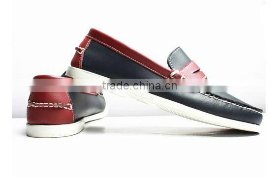 Branded boat casual shoe alibaba stock men genuine leather shoes