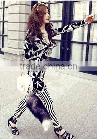 CX-R-42 Genuine Fox Fur Tail Key Chain