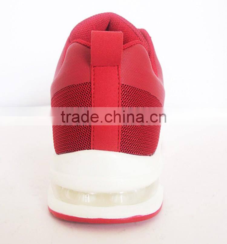 Red mesh upper PU air cushion sport women shoes