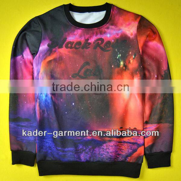 sublimation galaxy print hoodies for men