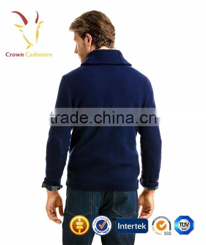 Whosale Shawl Collar Male Cashmere Men Sweater