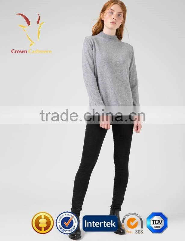 100 Cashmere Grey Women Winter Pure Custom Design Sweater