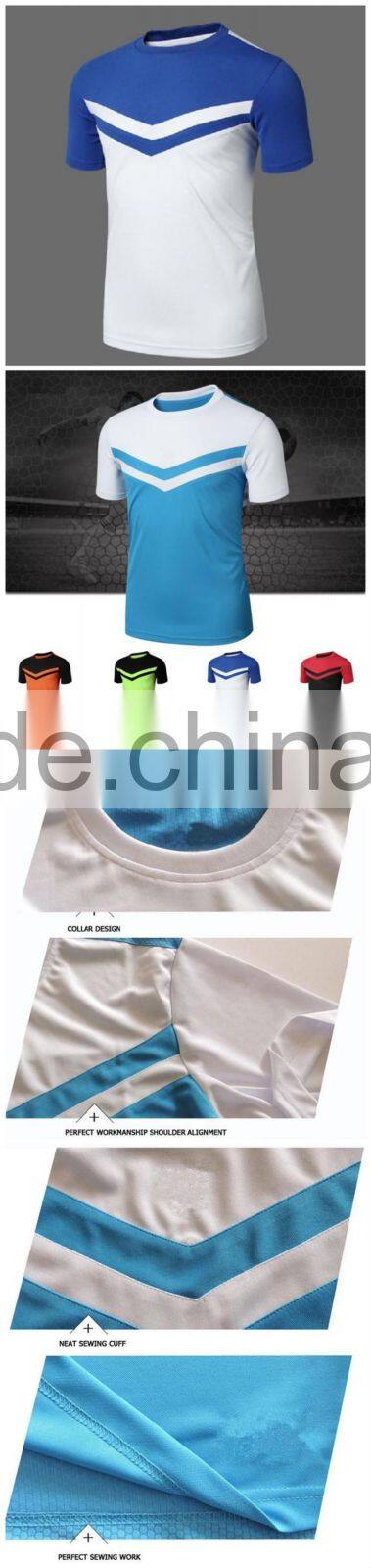 Summer Style Mens Athletic Sport T shirt Short Sleeve Slim Fit Polyester Shirt