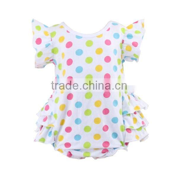 2017 colorful polka dot romper print baby romper newborn baby clothes