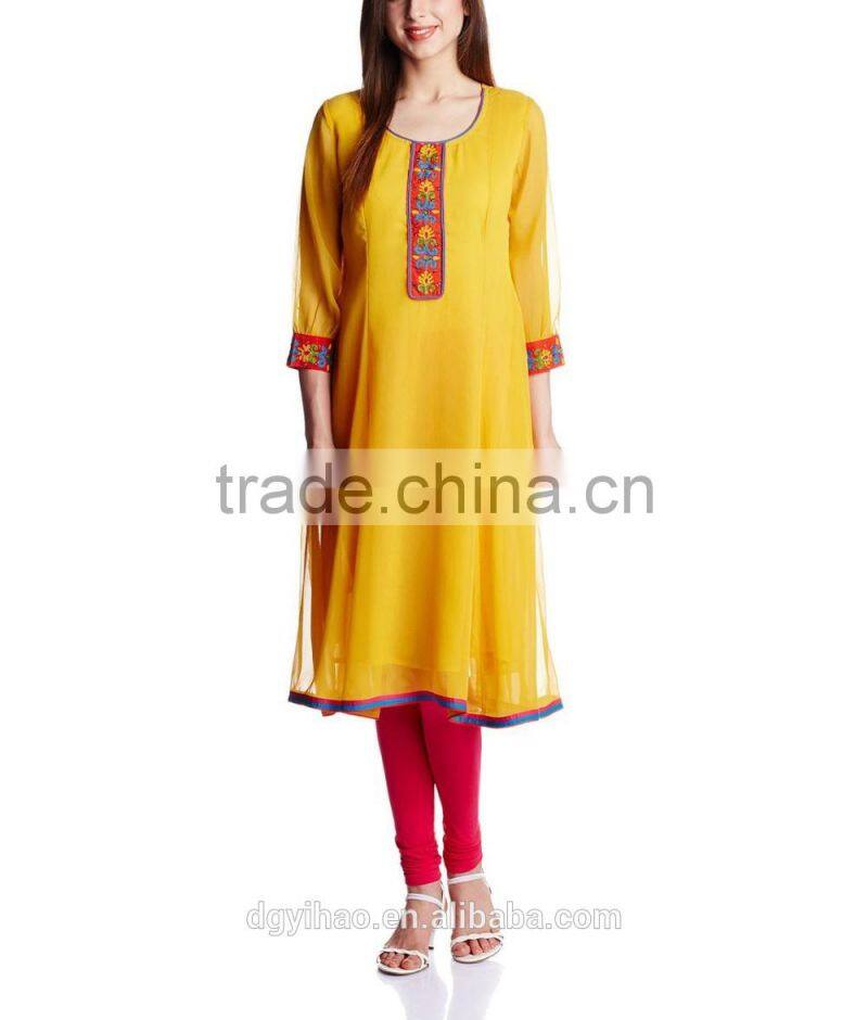 Yihao 2016 latest ladies Wrap Kurta designs for women