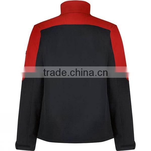 Winter OEM Mens full-zipper softshell jacket with hood