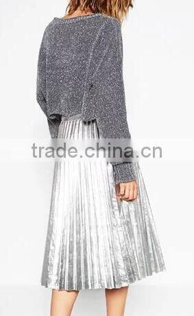 EY0865S 2016 Fancy Women Colorful Crochet Pure Color Knitted Winter Pullover Sweater